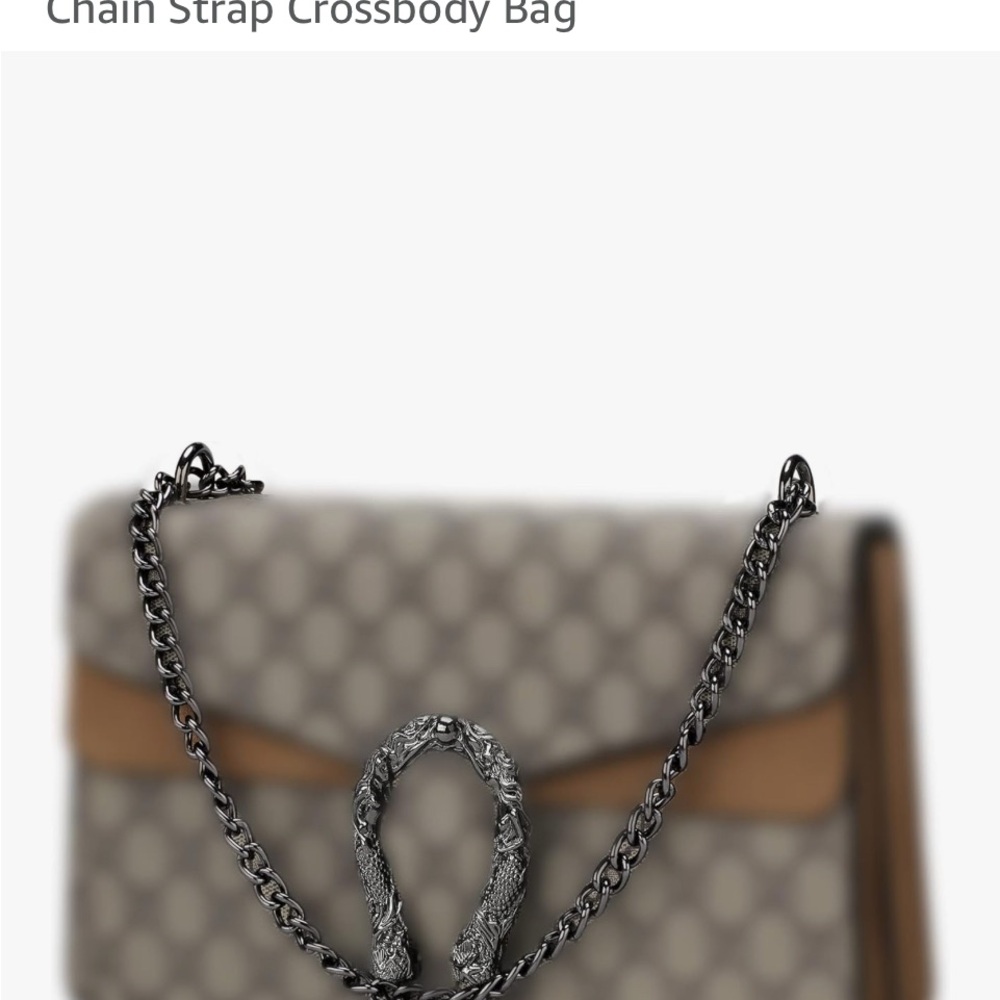 Amazon Chain Strap Crossbody Bag - Brown and Gray